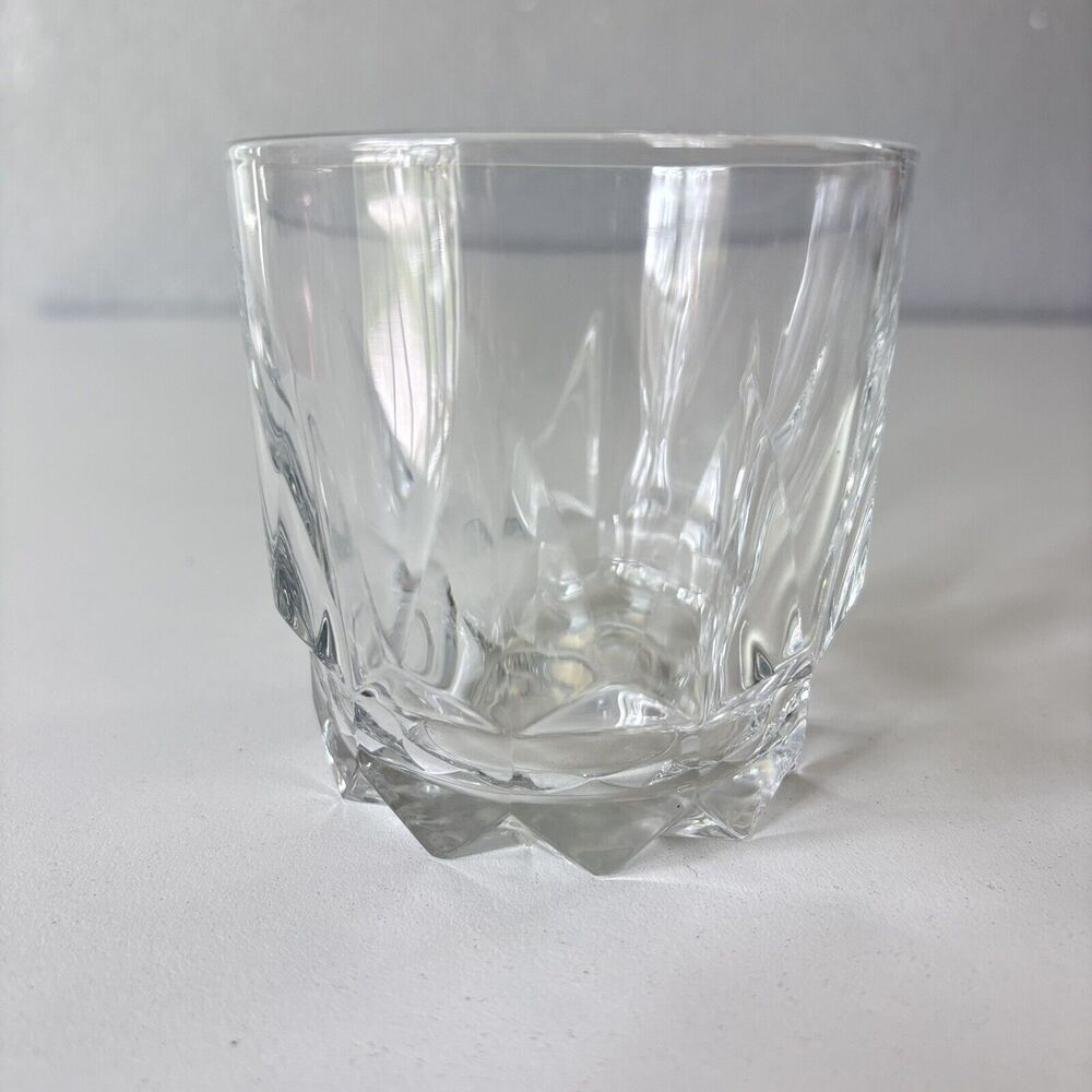 Arcoroc France Clear Vertical Cut 10 oz On The Rocks Whisky Glass